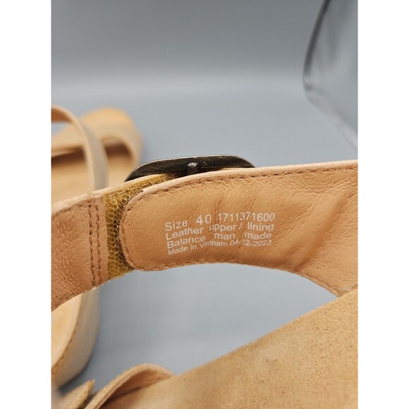 Dansko Tanya Sandals Women Sz 40 10 10.5 Shoes Brown Leather Wedge Heel Slip On - Picture 9 of 10